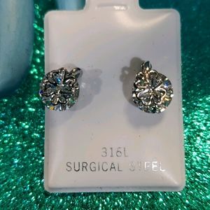 Surgical steel clover earrings